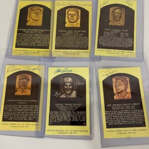 6 HOF Plaques Signed
